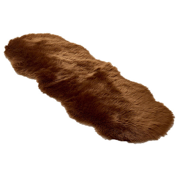 Faux Fur Rug (60cm x 1.8m) - Brown