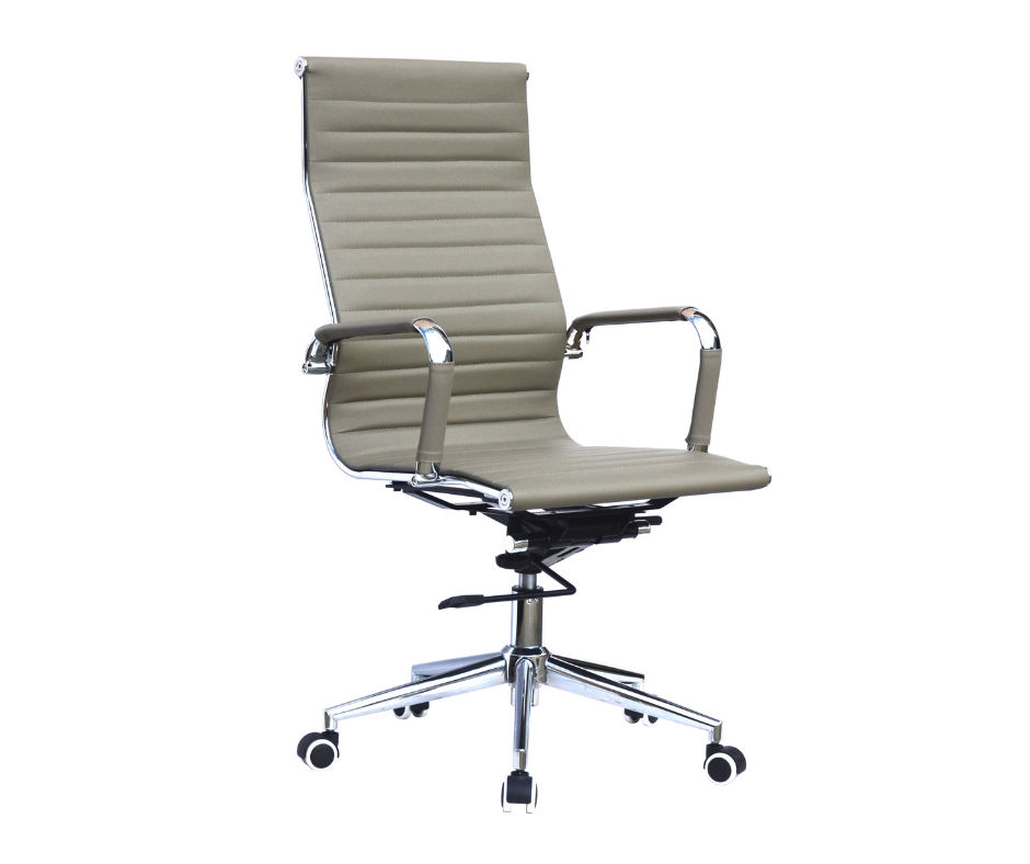 TOCC Ribbed High Back Office Chair - Grey