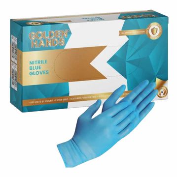 BLUE NITRILE EXAMINATION GLOVES 100/BOX - LARGE