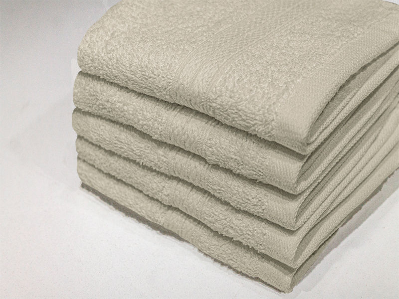 Bunty's Plush 450GSM Face Cloths - 030x030cms-05 Pc Pack-Bright white (cream)