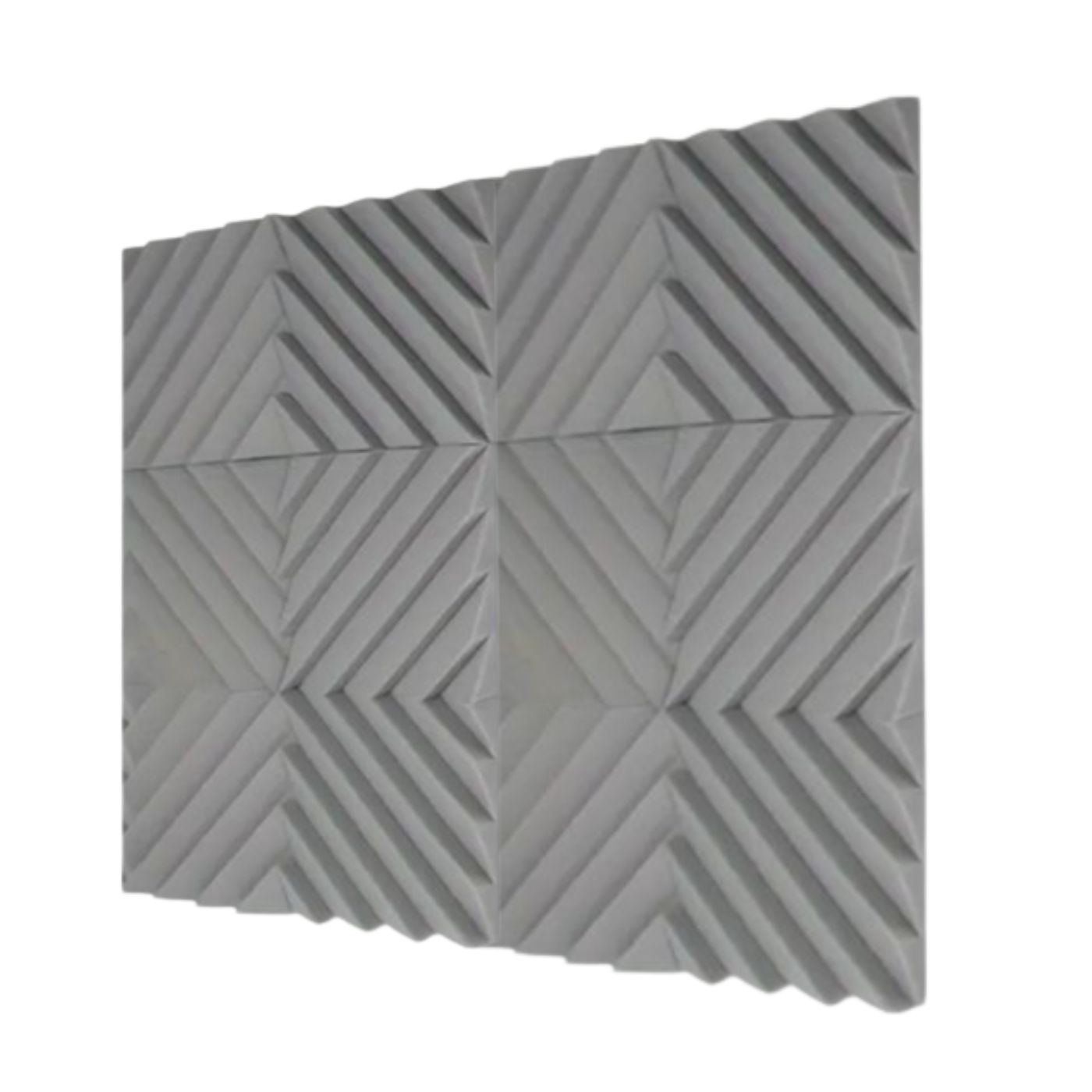 Echo-Less Diagonal Acoustic Foam Panel - Grey (12 Pack)