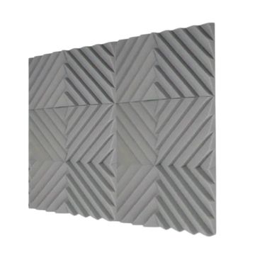 Echo-Less Diagonal Acoustic Foam Panel - Grey (12 Pack)