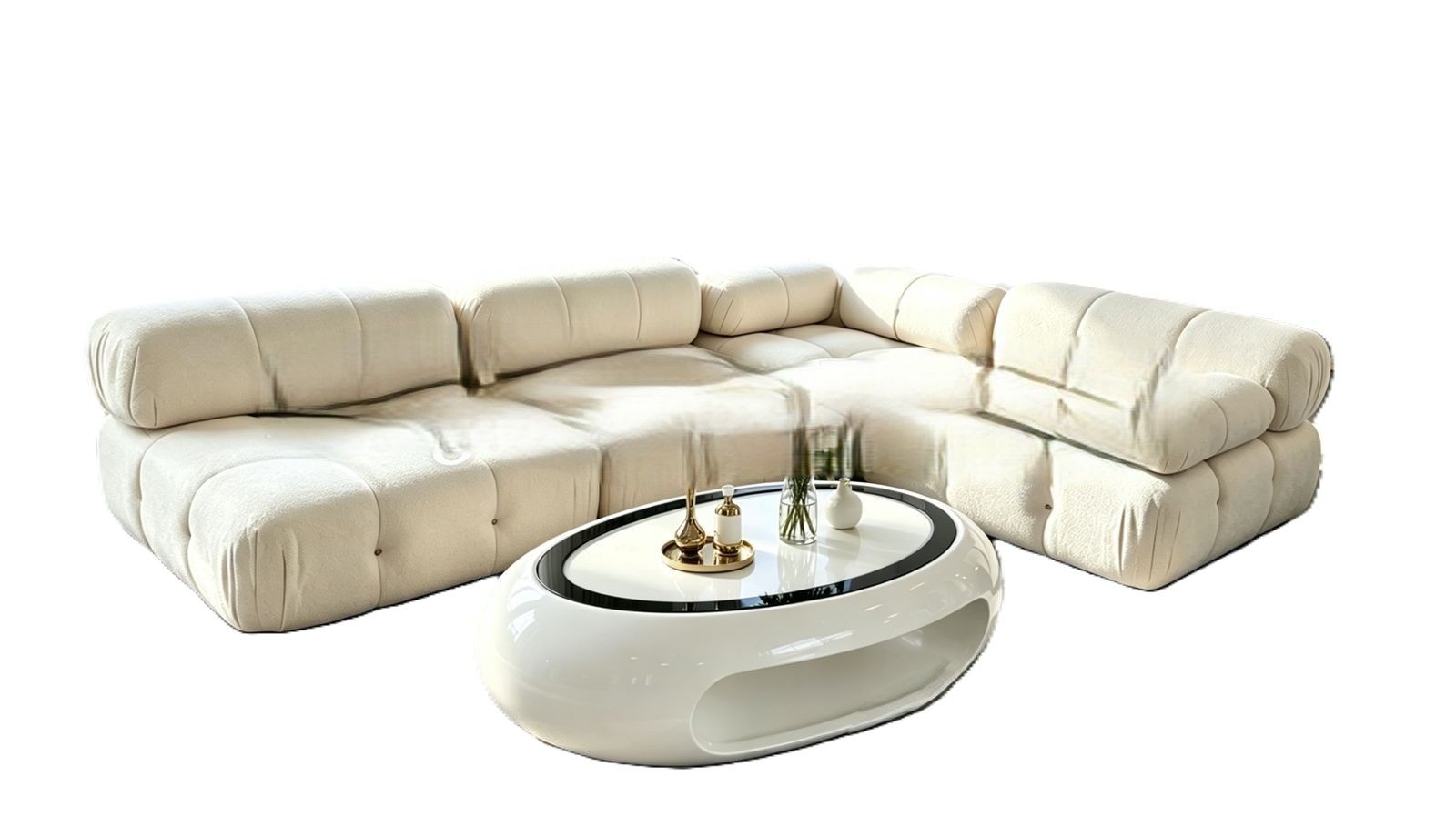LBM FURN- Candy's Luxury Bubble Couch- Cream