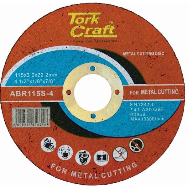 Cutting Disc Steel Amp Ss 115x3.0x22.22 mm - 12 Pack
