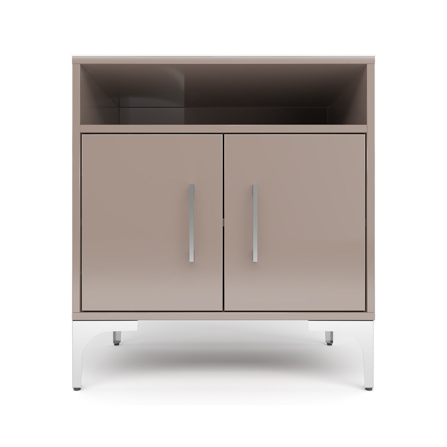 BAM! High Gloss 2 Door & Shelf Bedside Table - Congo