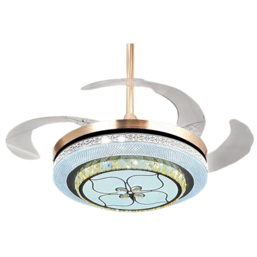 360 ° Swing Head Ceiling Fan Light E27 With Remote Control Adjustable LED  Fan Light Living Room Ceiling Fan Chandelier 85V-265V