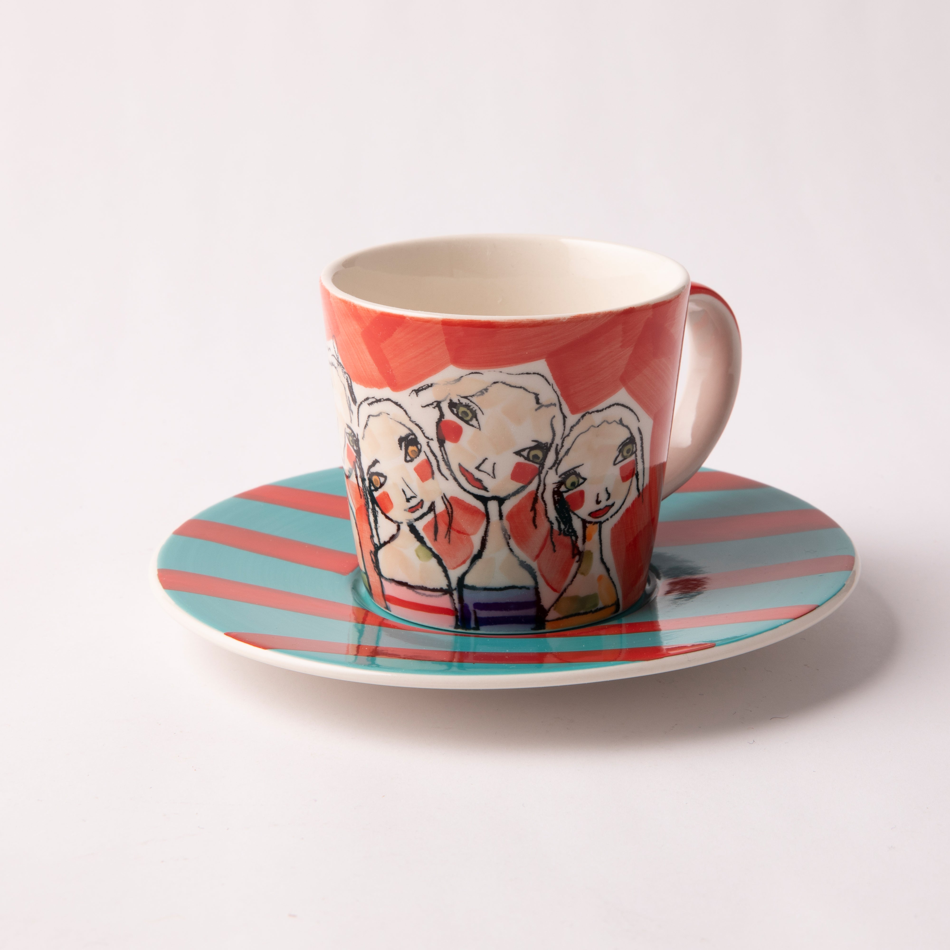 Olivia - Live Your Dreams Cup & Saucer Set of 4