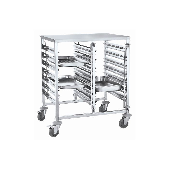 Double rack trolley with work top - 7 tier - SMARTCHEF