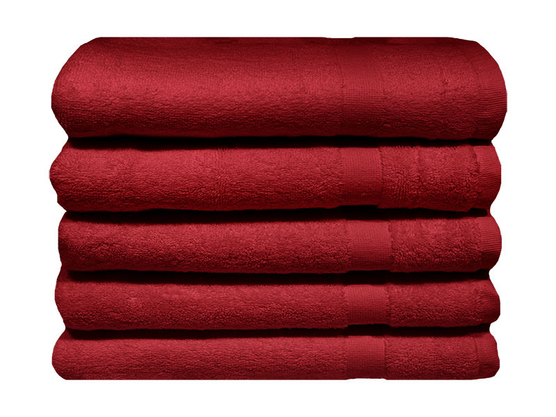 Bunty's Plush 750GSM - Bath Mat - 050x080cm-05 Pc Pack-Red Pear