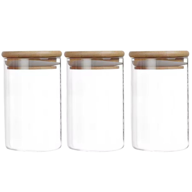 Pack of 3 Glass Storage Jars 250ml