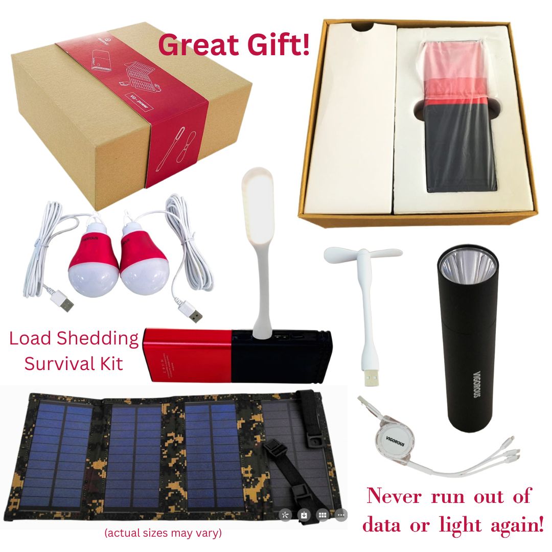 Lifespace VG Solar Power Kit with Solar Panel, Power Banks & Accessories - Grey