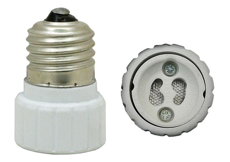 Converter E27 (bottom) to GU10 (top)