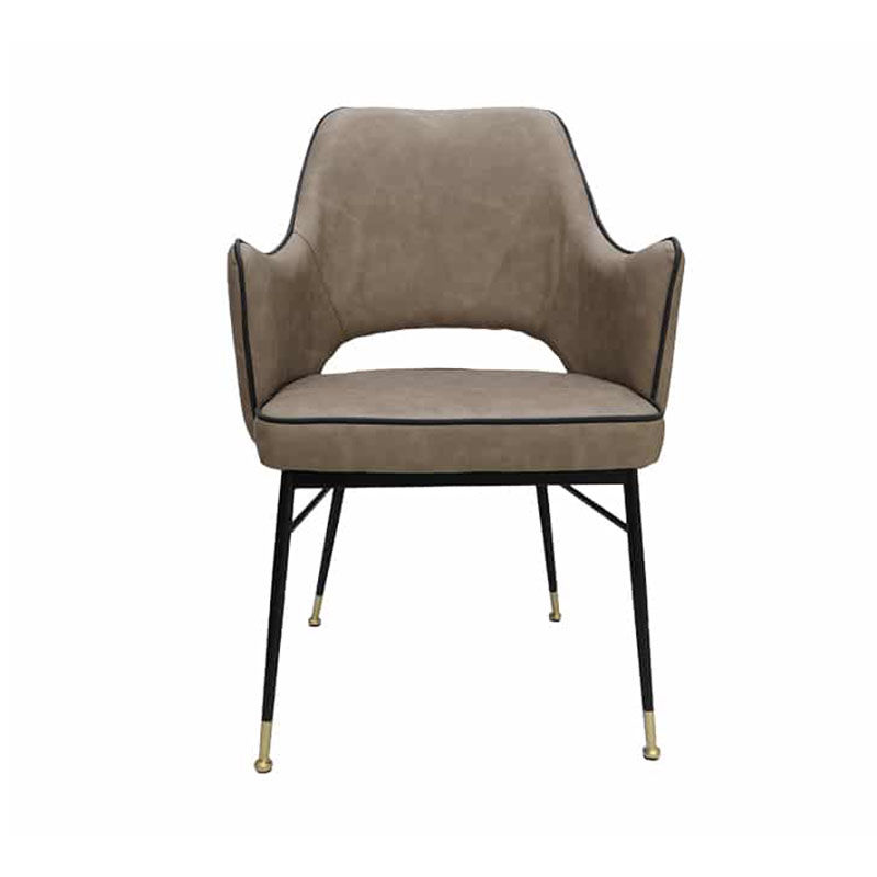 Vividitto - Taupe PU Leather Dining Chair
