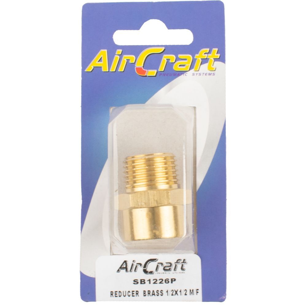 AirCraft - Reducer Brass 1/2 x 1/2 M/F 1 Piece Pack