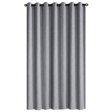 Matoc Designs Readymade Shorter Curtain - Blackout Light Grey - Eyelet - 230cm W x 163cm H