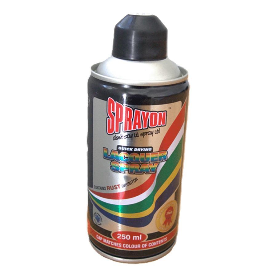 Sprayon Paint Black Satin 250Ml