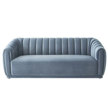 Ludovica Two Seater Stripe Couch-Sky Blue