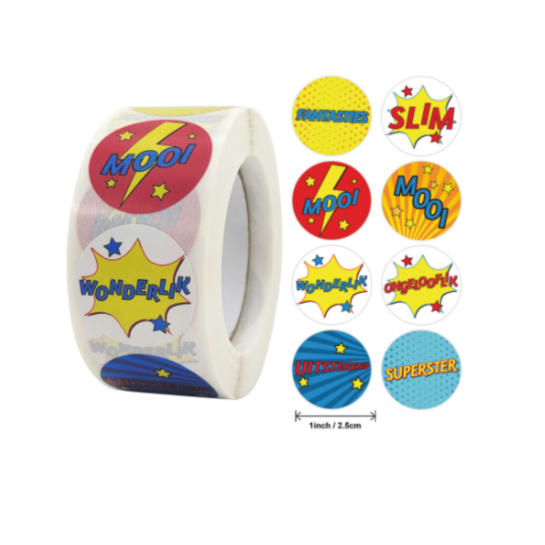 Afrikaans School teacher Stickers - Wonderlik- 500pc