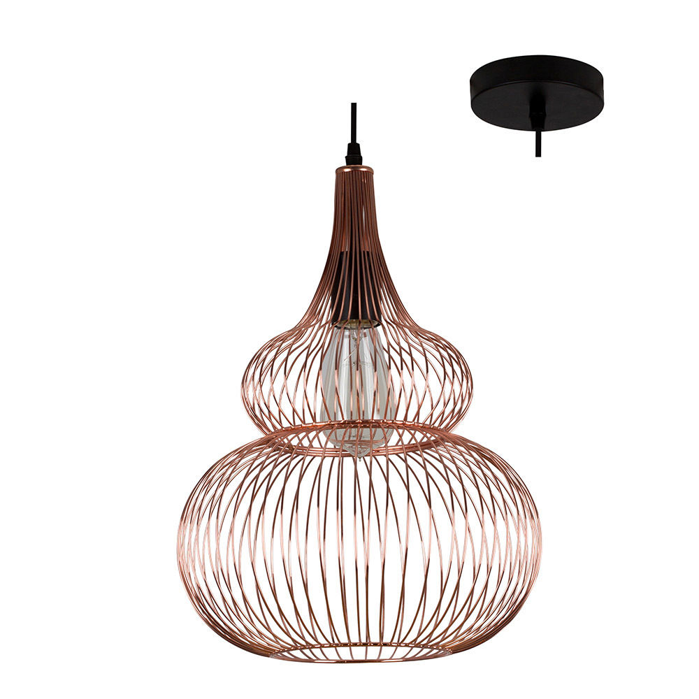 Anthea - Grid - Pendant - Copper