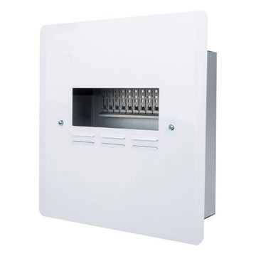 NUR Mini Rail Distribution Board - 12Way Flush Metal