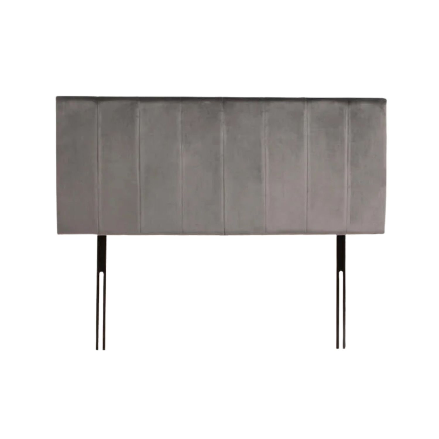 Double Grey Plush Velvet Headboard for Stylish Bedrooms