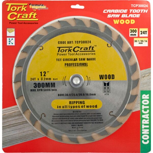 Blade Contractor 300 X 24T 30/1/20/16 Circular Saw Tct