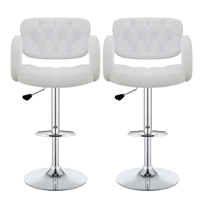 Nu Dekor - Delia Bar Stool - Set Of 2 - White
