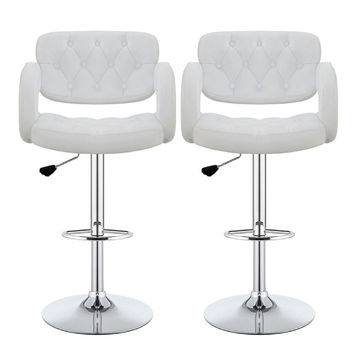 Nu Dekor - Delia Bar Stool - Set Of 2 - White