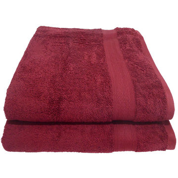 Bunty's Plush 450GSM 90x150cms Bath Sheets - Red Pear (2pc Pack)