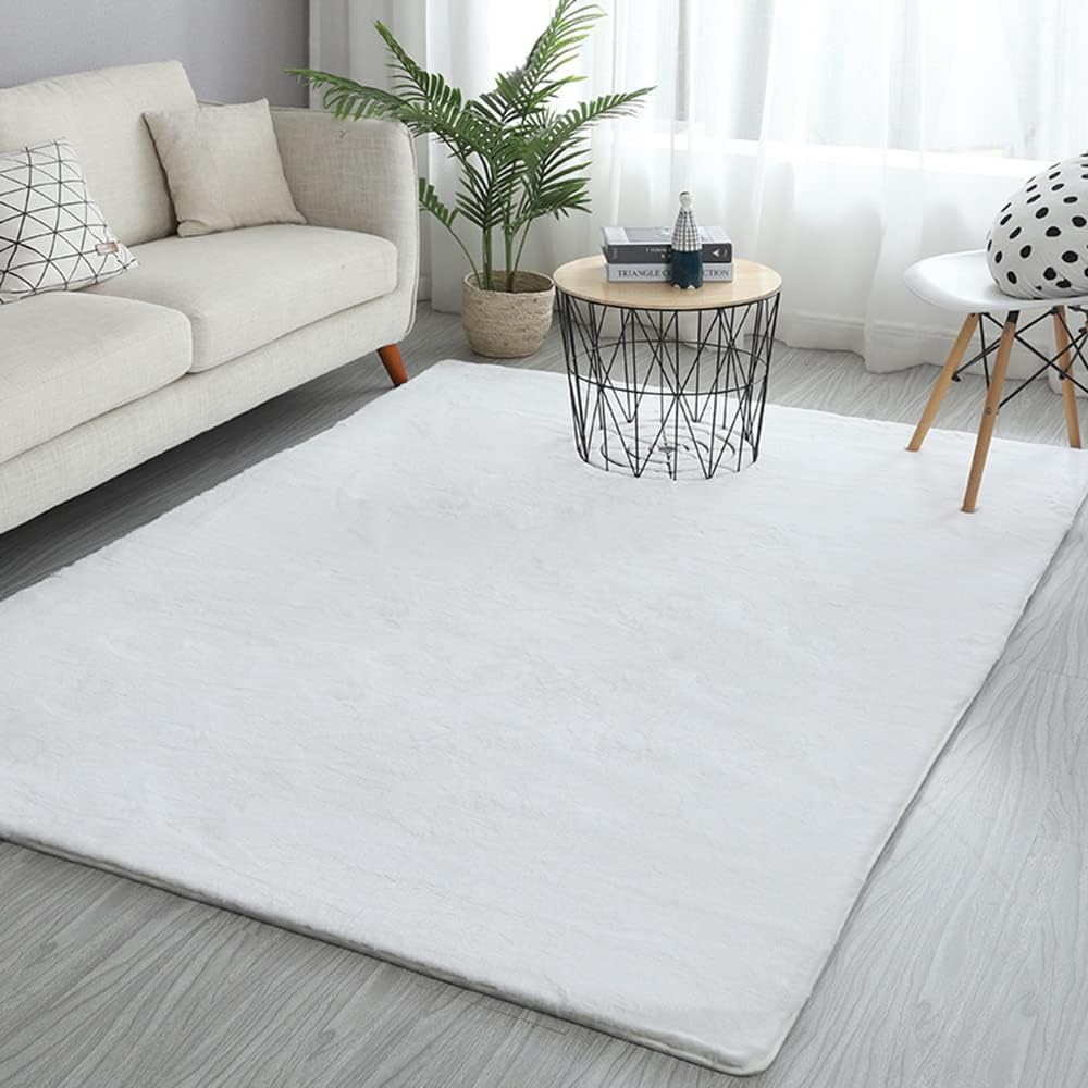 Nu Dekor - Faux Rabbit Fur Carpet - 160 x 230cm - White