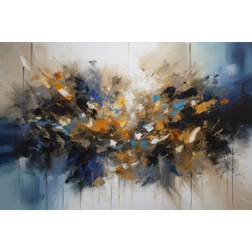 Canvas Wall Art - Golden Melody Is Visually Stunning Abstract - A1184 - [120 x 80 cm]
