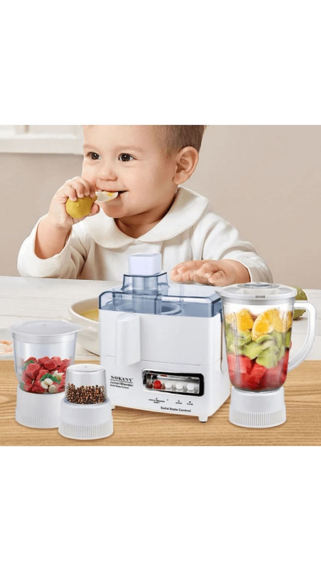 4 in 1 Food Processor Juicer, Blender, Mixer and Grinder Combo