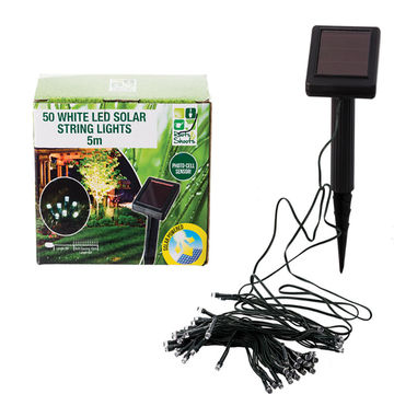 Garden String Lights - Solar - White - 50 LED - 5 m