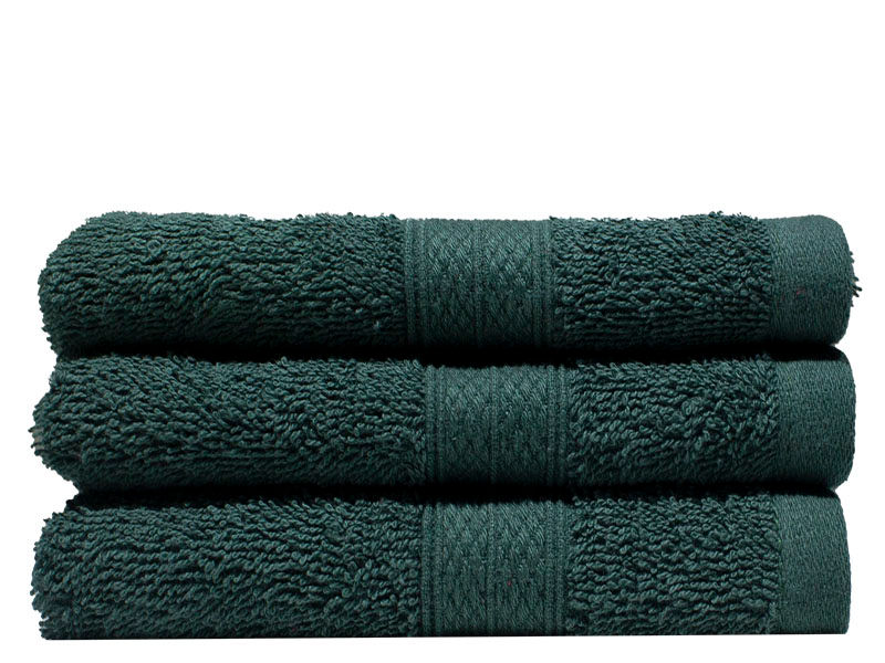 Bunty's Plush 450GSM 30x50cms Guest Towels - Hunter Green(3pc pack)