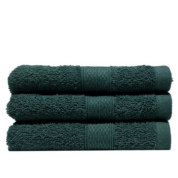 Bunty's Plush 450GSM 30x50cms Guest Towels - Hunter Green(3pc pack)