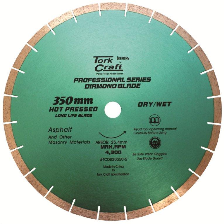Tork Craft - Diamond Blade 350 x 25.4mm Asphalt