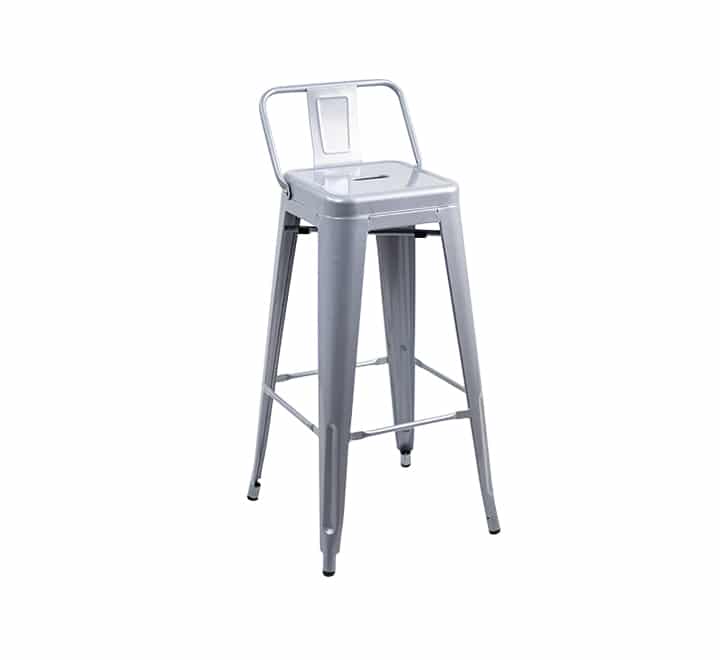 Vividitto - Replica Low Back Tolix Bar Stool - Silver