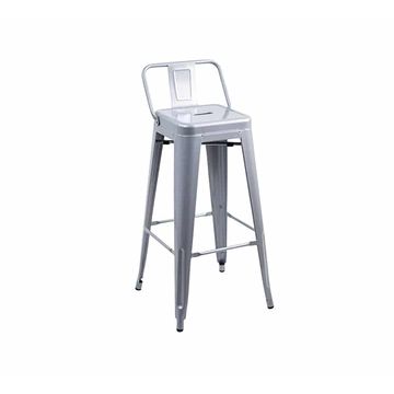 Vividitto - Replica Low Back Tolix Bar Stool - Silver