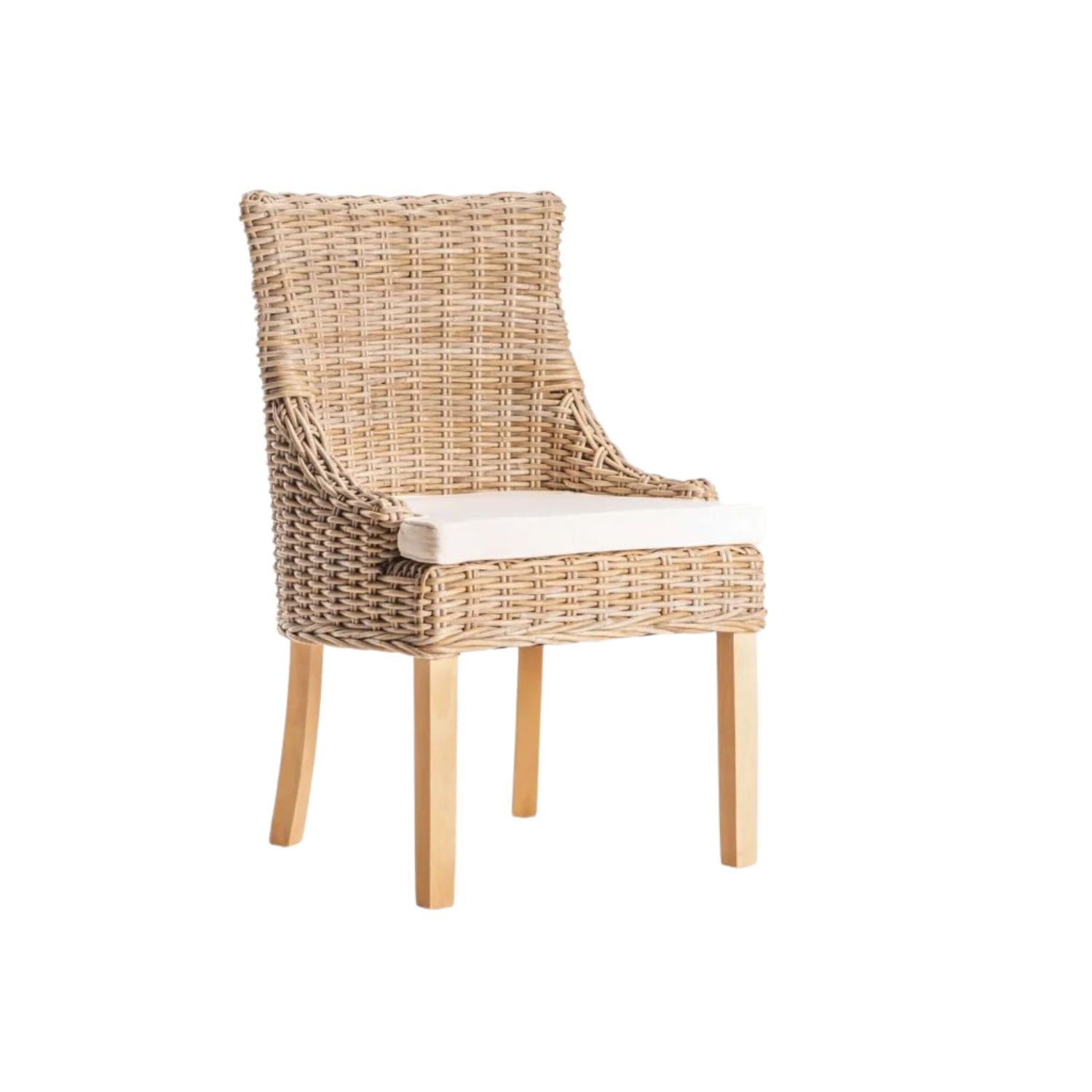 Kubu Dining Chair With Cushioned Seat