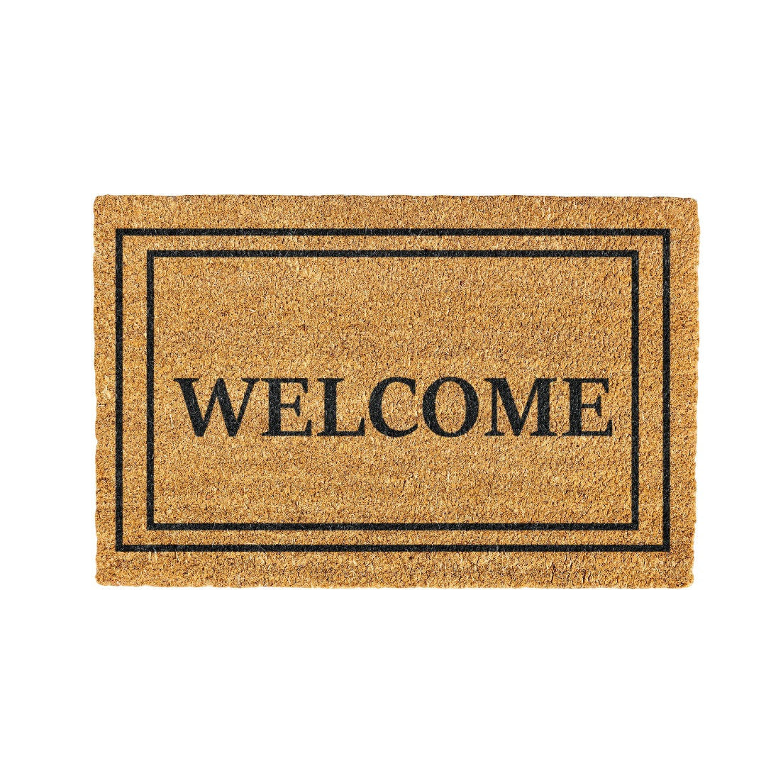 Welcome Border Coir Doormat Design 700 x 400 mm