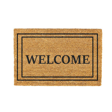 Welcome Border Coir Doormat Design 700 x 400 mm