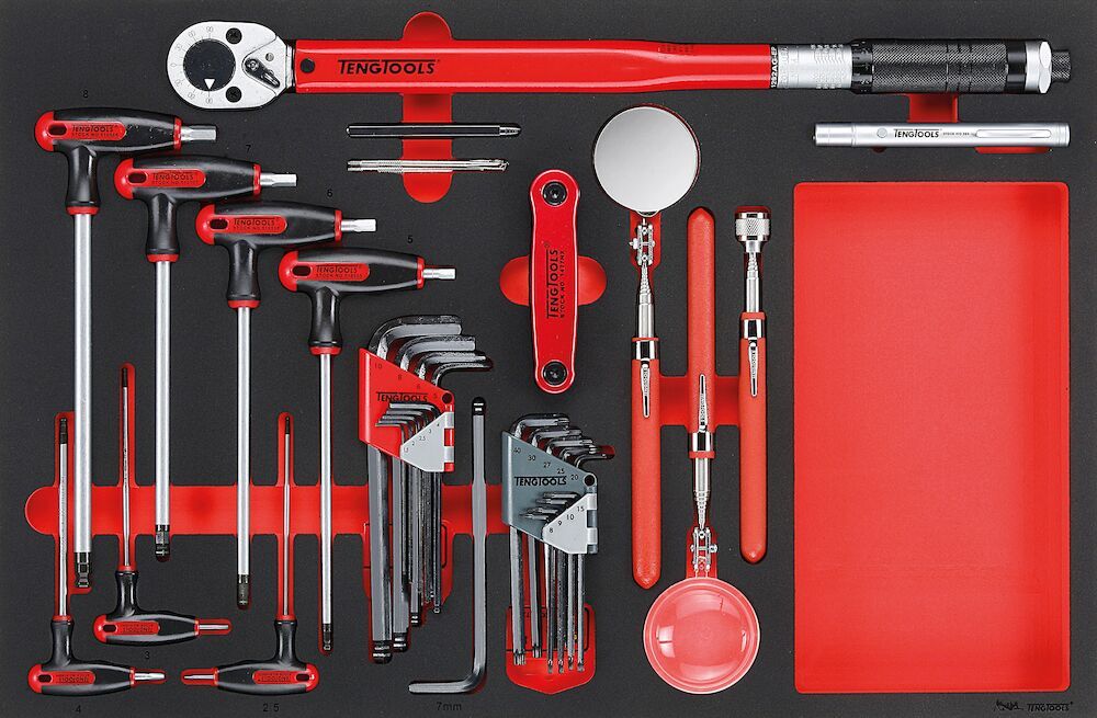 17PC Hexagon Key, Torque Wrench And Inspection Tool Set