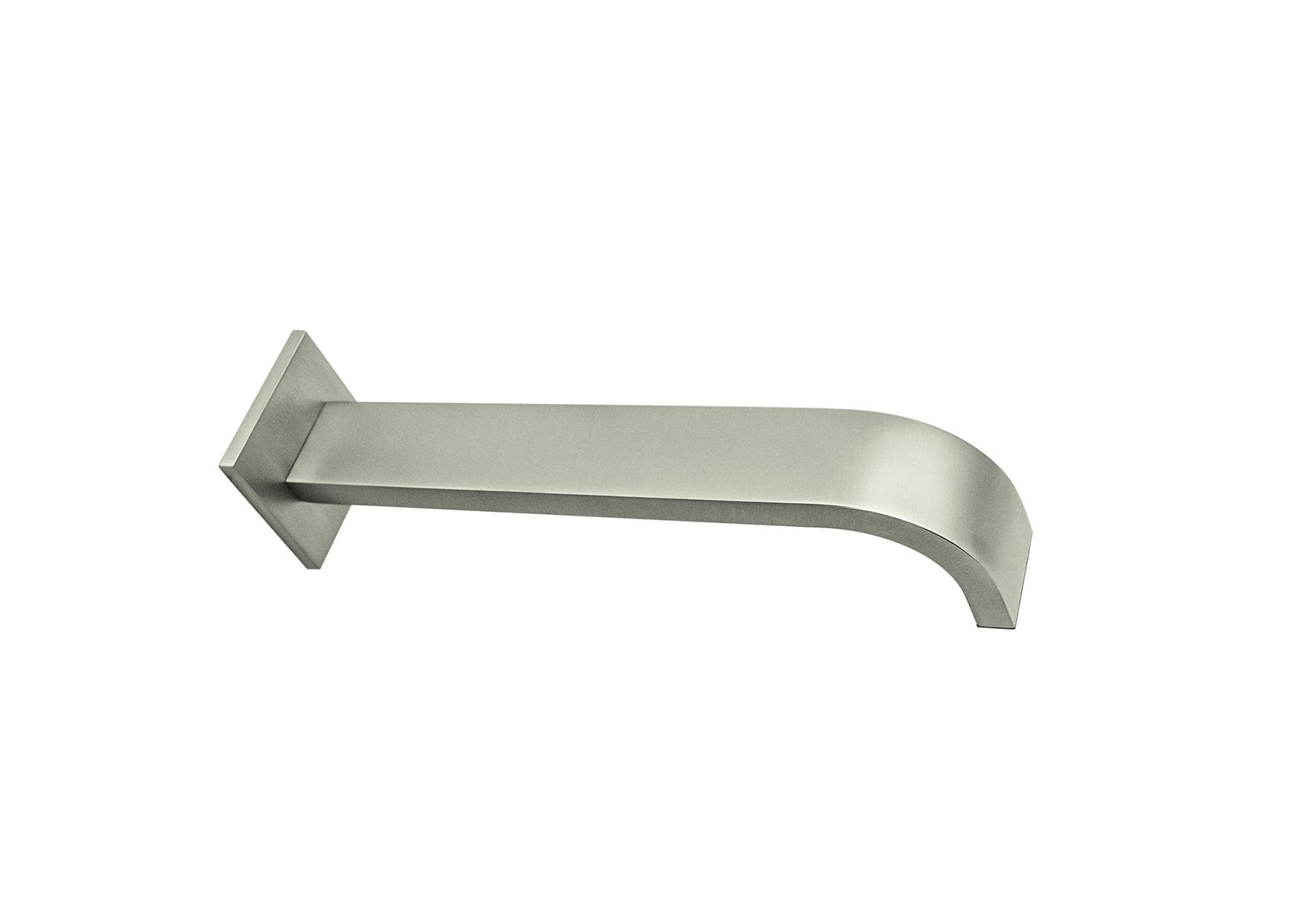 Devario Wall Spout Curved 30*15*185mm Brass - Chrome