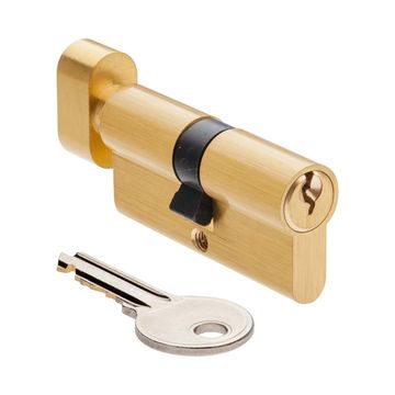 KNOB CYLINDER BRASS 65mm