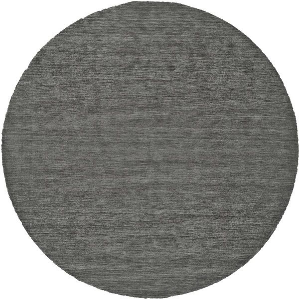 Luna Contemporary Solid Colour Charcoal Round