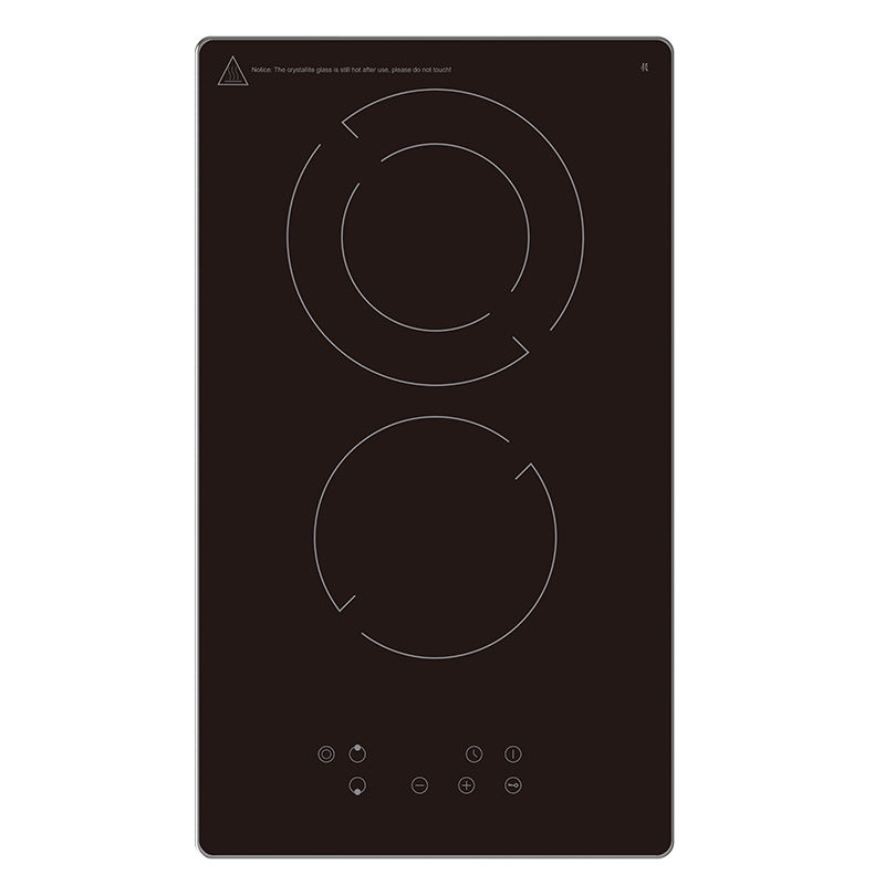 Ceran Black Glass Electric Hob with Stainless Steel Trim – 30cm (FAL-CH-30)