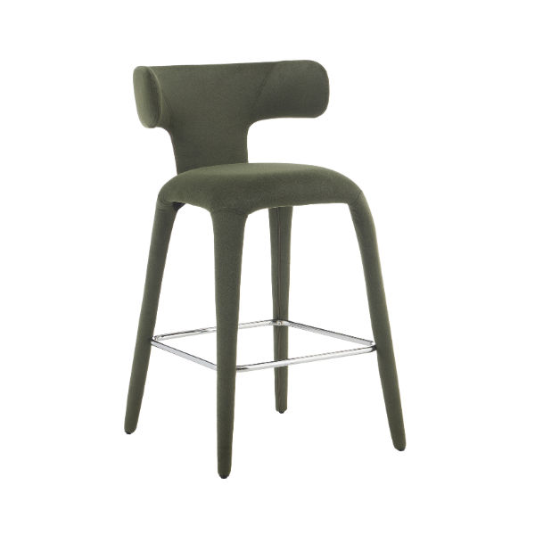 Chair Crazy Taurus Kitchen Stool Green Fabric