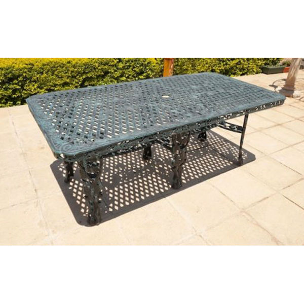 Ageless & Beautiful! Cast Aluminium Patio Table  / Garden Table / Outdoor Table - King Grape  - Rectangle (200cm x 100cm)