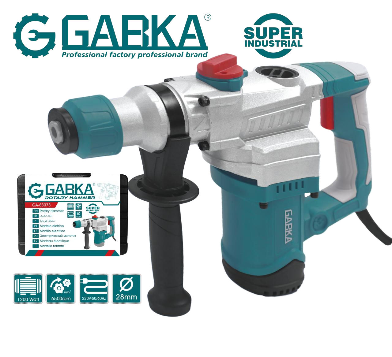 28mm Rotary Hammer Drill – 1200W Heavy-Duty SDS+ Hammer for Concrete & Masonry