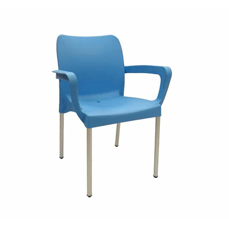 Vividitto - Heavy Duty Cafe Arm Chair - Sky Blue